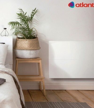 Radiateur chaleur douce ATLANTIC - Sokio Digital horizontal Blanc
