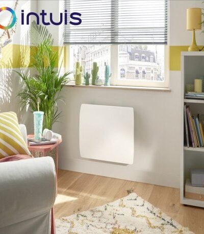 Radiateur électrique vertical blanc satiné OSLO 1000W - INTUIS M143213