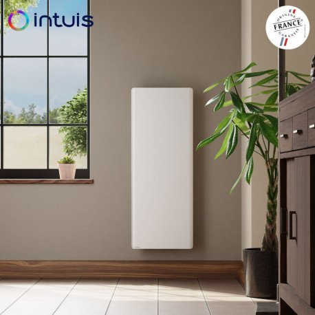 Radiateur électrique inertie fonte CHAMANE Nativ Vertical connecté INTUIS